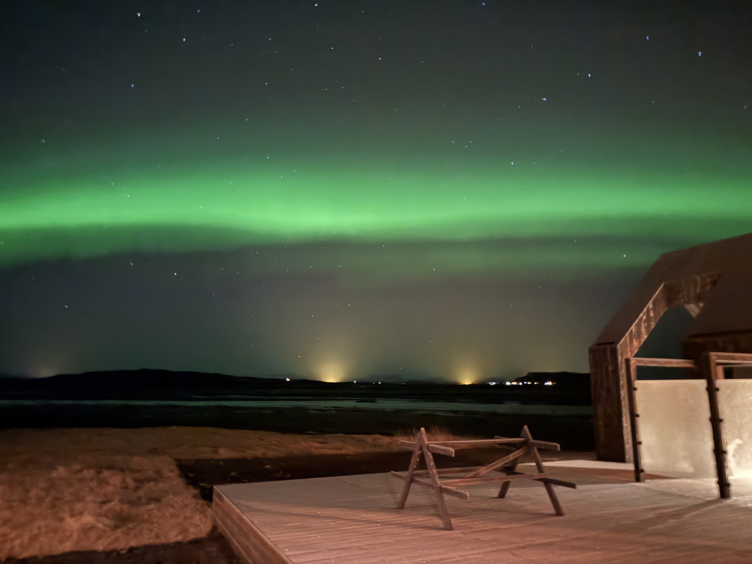 Admiring the northern Lights